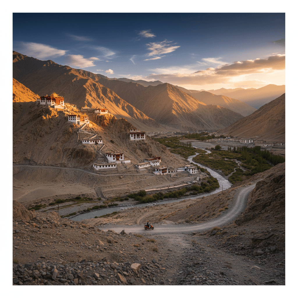 लेह का बौद्ध मठ और घाटी