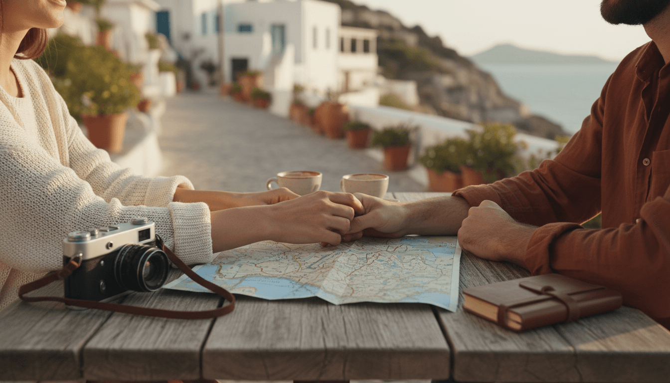 स्पीति में पर्यटन स्थल के सामने मानचित्र देखते यात्री