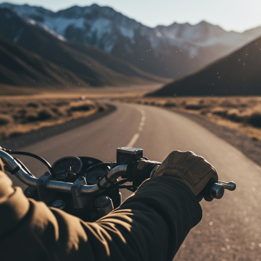 Wanderlust Manali के साथ स्कूटी रेंटल के लिए हाथ हैंडलबार पकड़े हुए