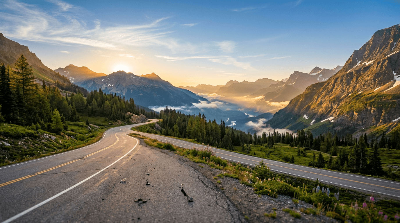 पहाड़ी सड़क पर स्कूटी यात्रा